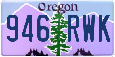 OR license plate 946RWK