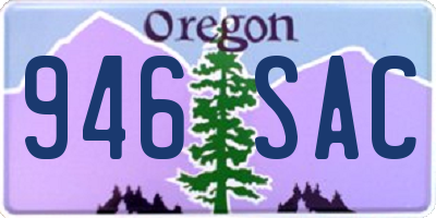 OR license plate 946SAC