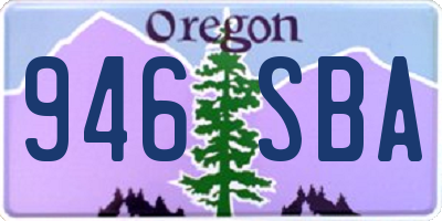 OR license plate 946SBA