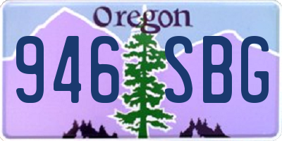 OR license plate 946SBG
