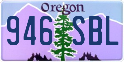 OR license plate 946SBL