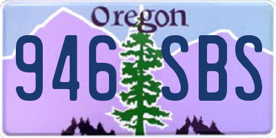 OR license plate 946SBS
