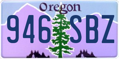 OR license plate 946SBZ