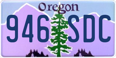 OR license plate 946SDC