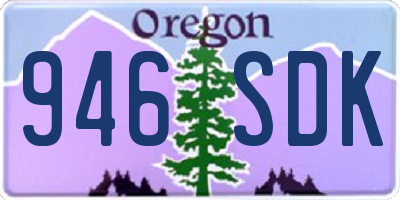 OR license plate 946SDK
