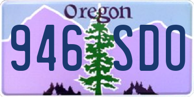 OR license plate 946SDO