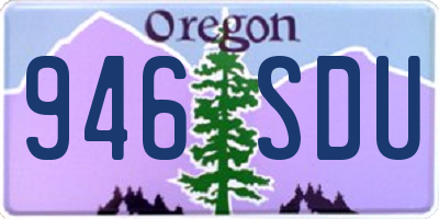 OR license plate 946SDU