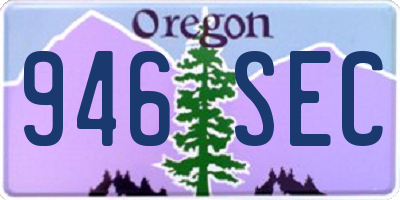 OR license plate 946SEC