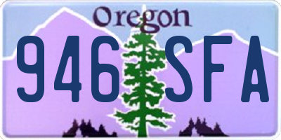 OR license plate 946SFA