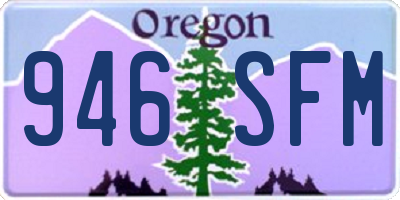 OR license plate 946SFM