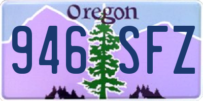 OR license plate 946SFZ