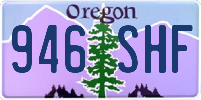 OR license plate 946SHF