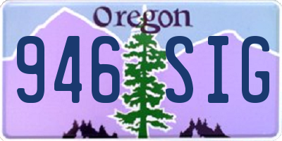 OR license plate 946SIG