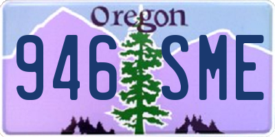 OR license plate 946SME