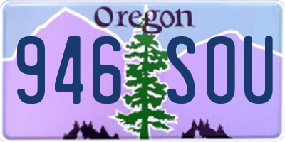 OR license plate 946SOU