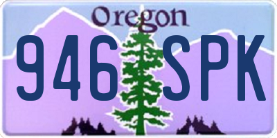 OR license plate 946SPK