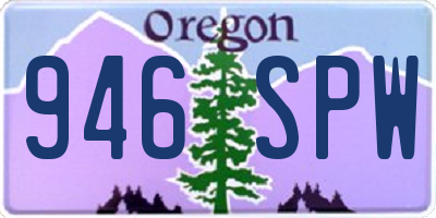 OR license plate 946SPW