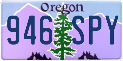 OR license plate 946SPY