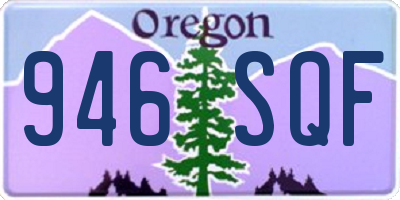 OR license plate 946SQF