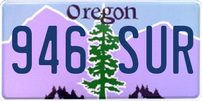 OR license plate 946SUR