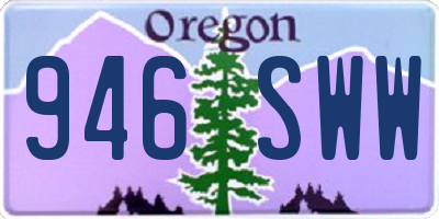 OR license plate 946SWW