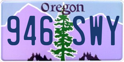 OR license plate 946SWY