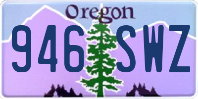 OR license plate 946SWZ