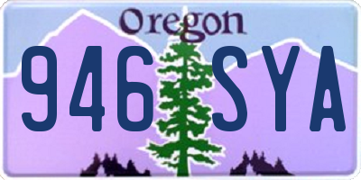 OR license plate 946SYA