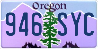 OR license plate 946SYC