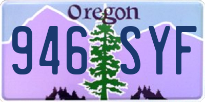 OR license plate 946SYF