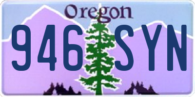 OR license plate 946SYN