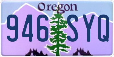 OR license plate 946SYQ