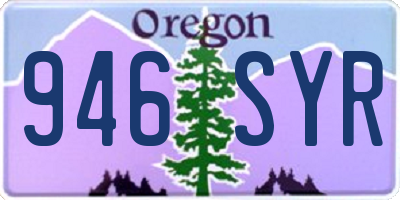 OR license plate 946SYR