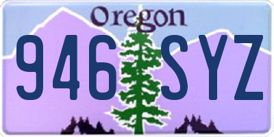 OR license plate 946SYZ