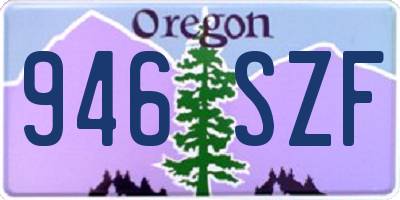 OR license plate 946SZF