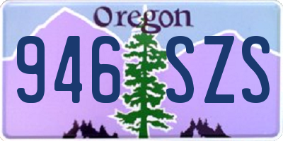 OR license plate 946SZS