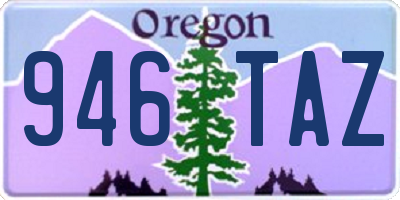 OR license plate 946TAZ