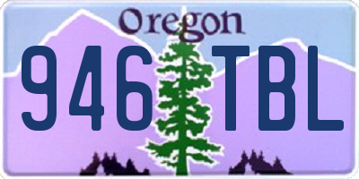 OR license plate 946TBL