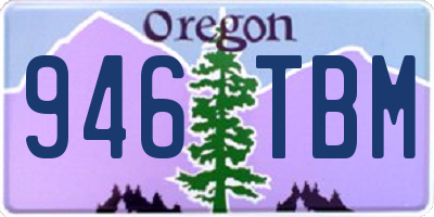OR license plate 946TBM