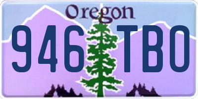 OR license plate 946TBO