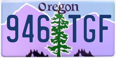 OR license plate 946TGF