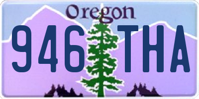 OR license plate 946THA