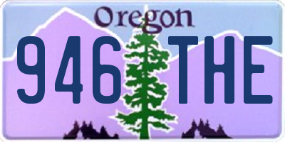 OR license plate 946THE