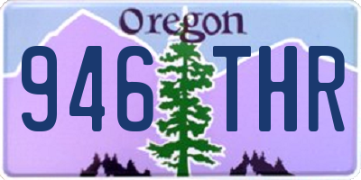 OR license plate 946THR