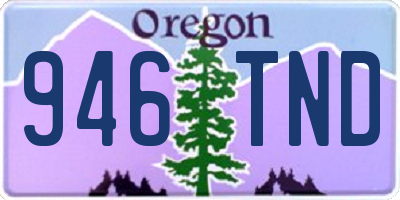 OR license plate 946TND