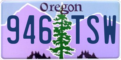 OR license plate 946TSW