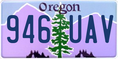 OR license plate 946UAV