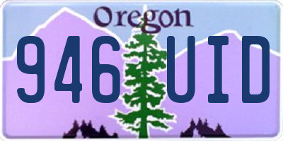 OR license plate 946UID