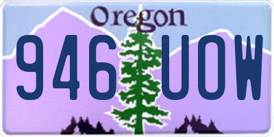 OR license plate 946UOW