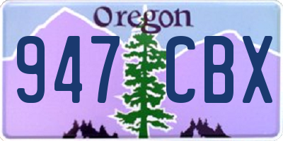 OR license plate 947CBX